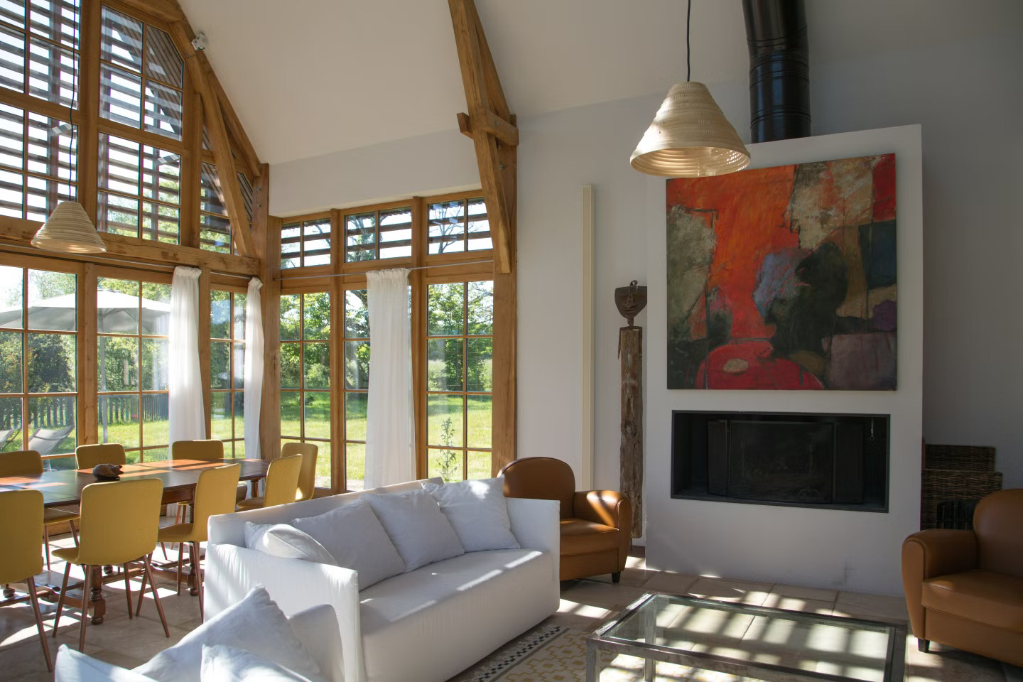 salon double hauteur maison en bois salon double hauteur maison en bois