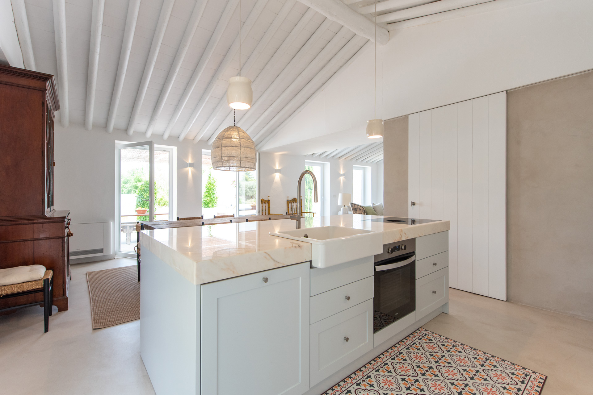 cuisine blanche décoration rustique chic