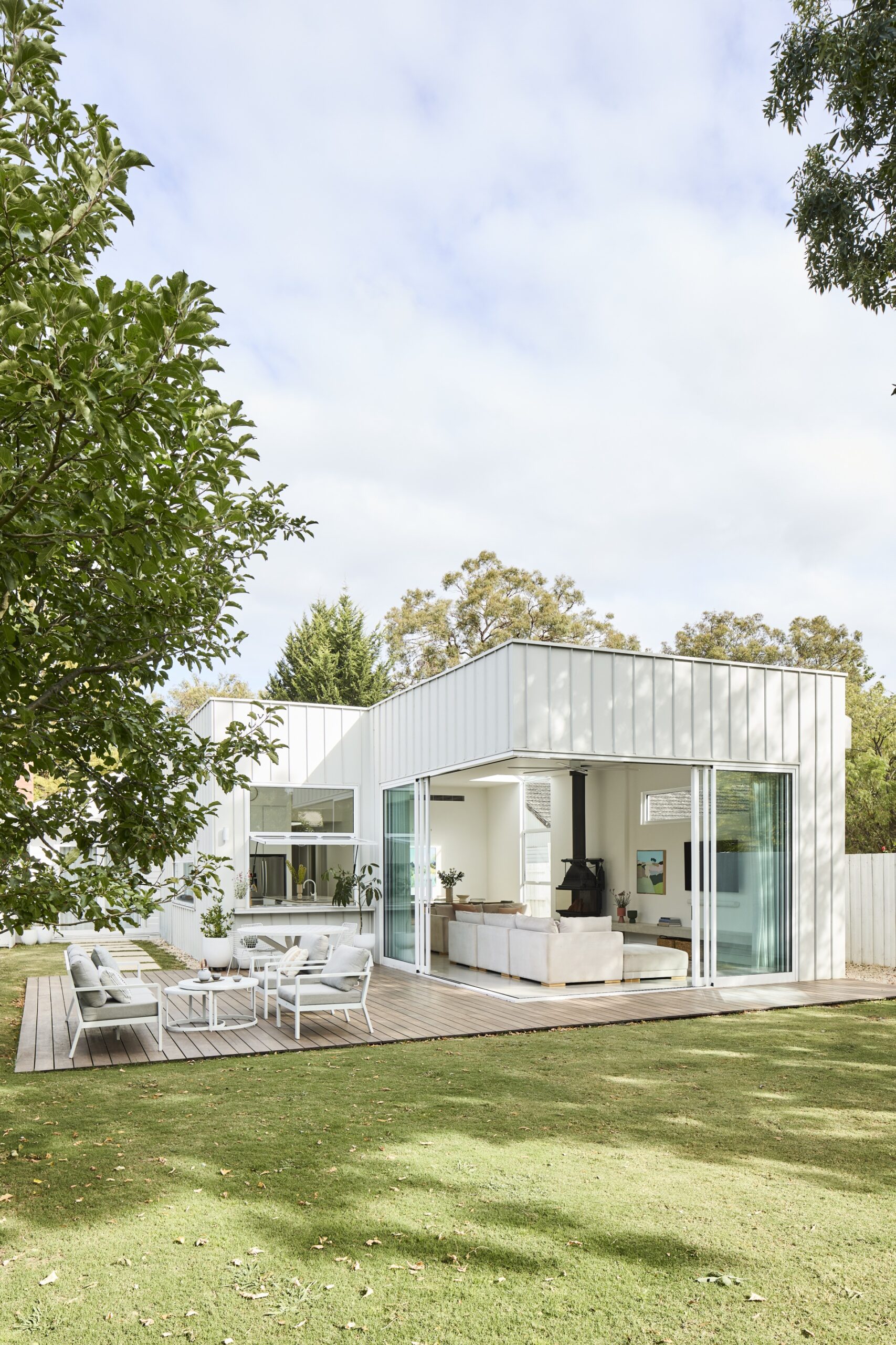 maison agrandie à la décoration contemporaine