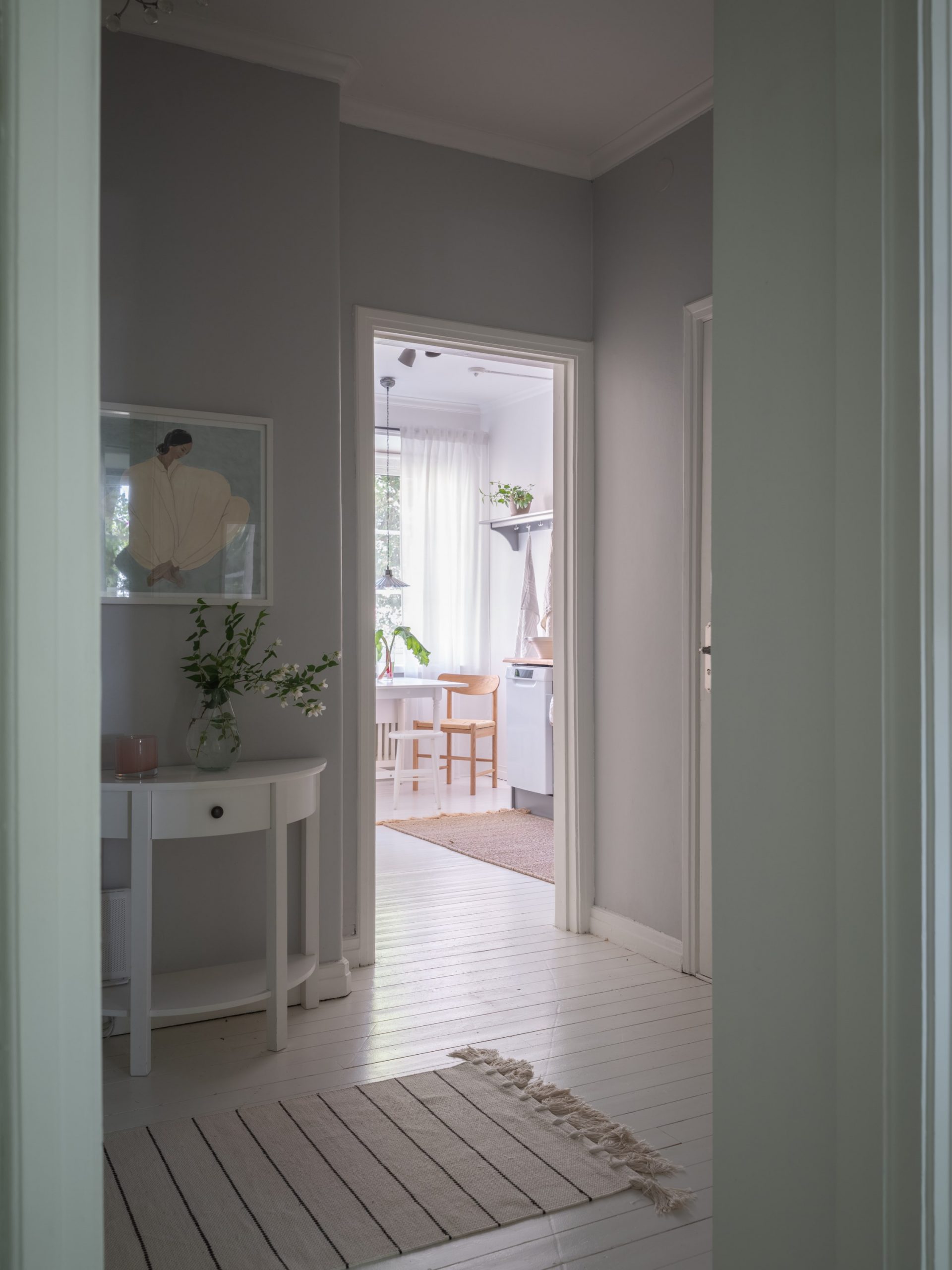 entrée parquet peint en blanc décoration scandinave entrée parquet peint en blanc décoration scandinave