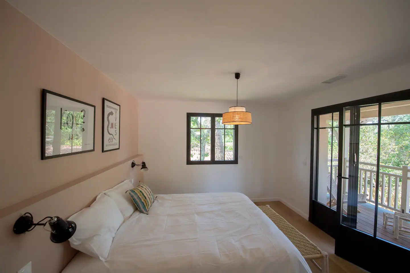 chambre maison en bois La Villa des Grands Pins Arcachon chambre maison en bois La Villa des Grands Pins Arcachon