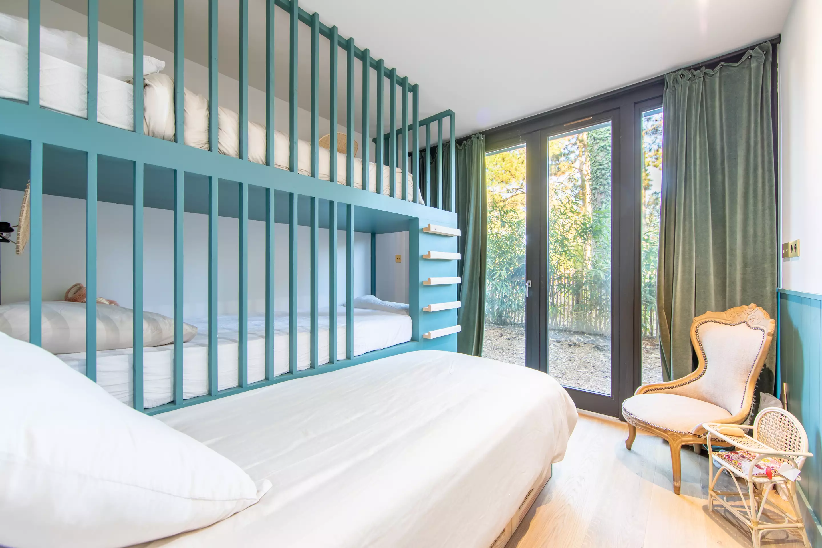 chambre lits superposés Villa Lucy Le Cap Ferret chambre lits superposés Villa Lucy Le Cap Ferret