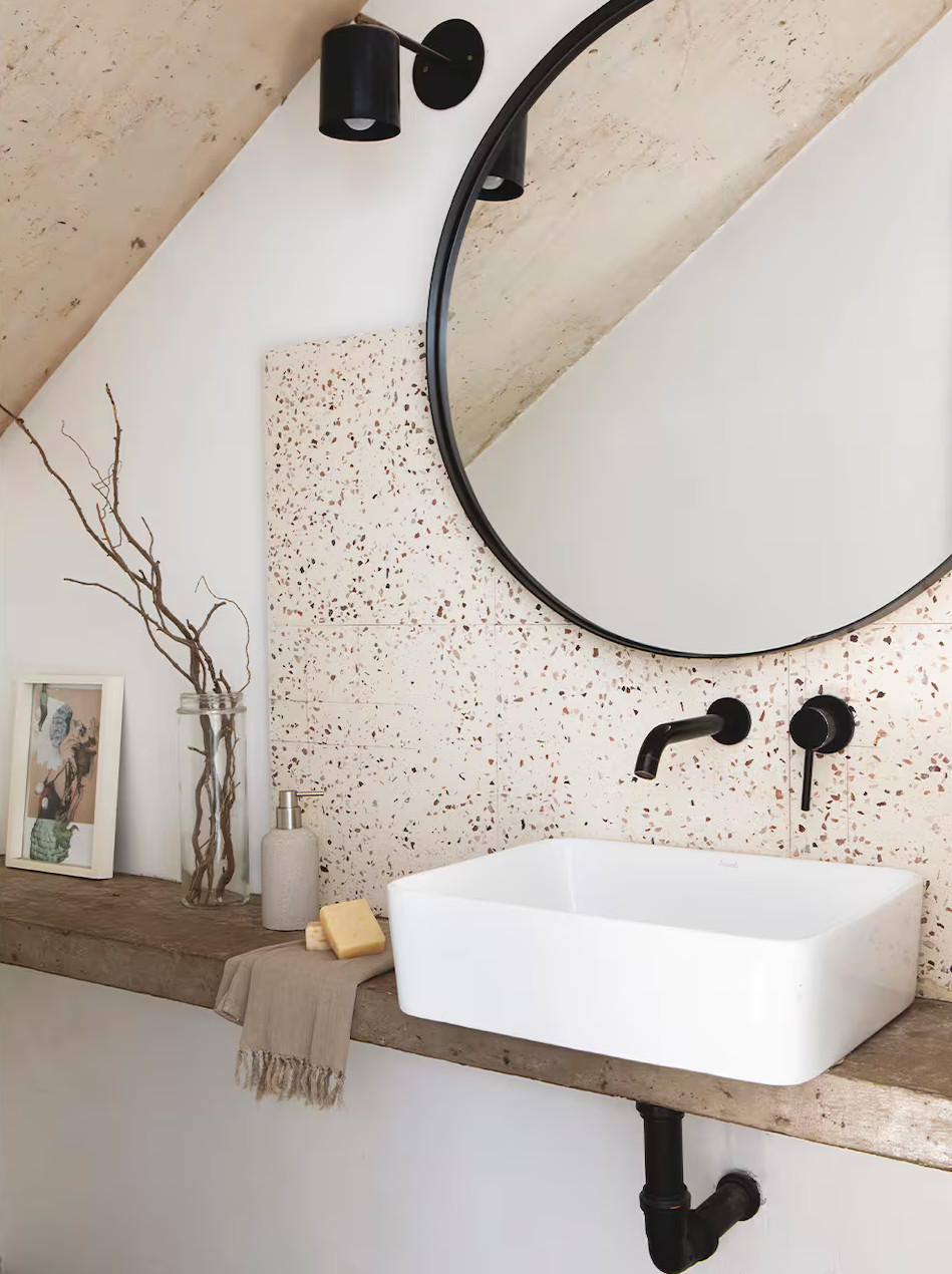 salle de bain béton et terrazzo décoration contemporaine