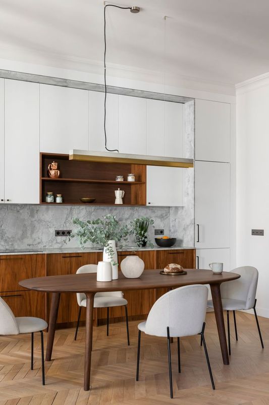 cuisine design ouverte appartement haussmannien rénové Photo © Pauline Le Goff