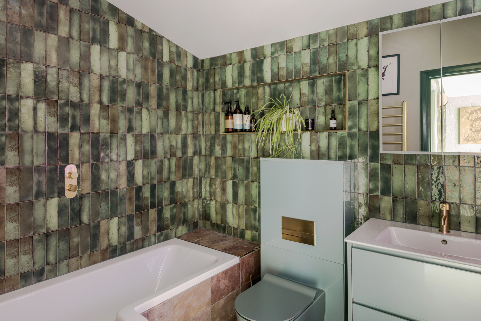 salle de bain carrelage vert décoration vintage salle de bain carrelage vert décoration vintage