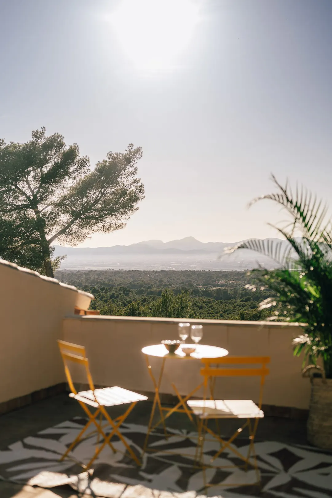 terrasse vue montagne maison avec piscine Majorque terrasse vue montagne maison avec piscine Majorque