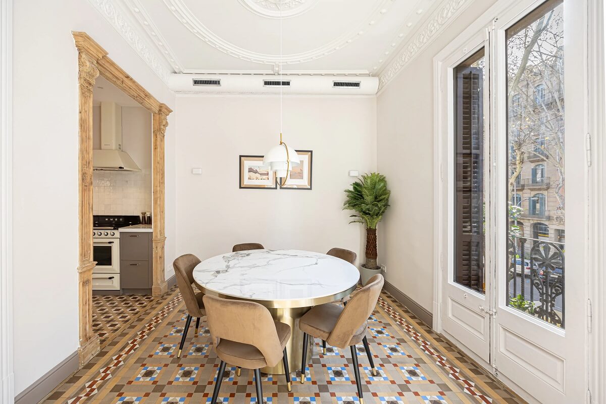 salle à manger sol en carreaux de ciment anciens décoration contemporaine salle à manger sol en carreaux de ciment anciens décoration contemporaine
