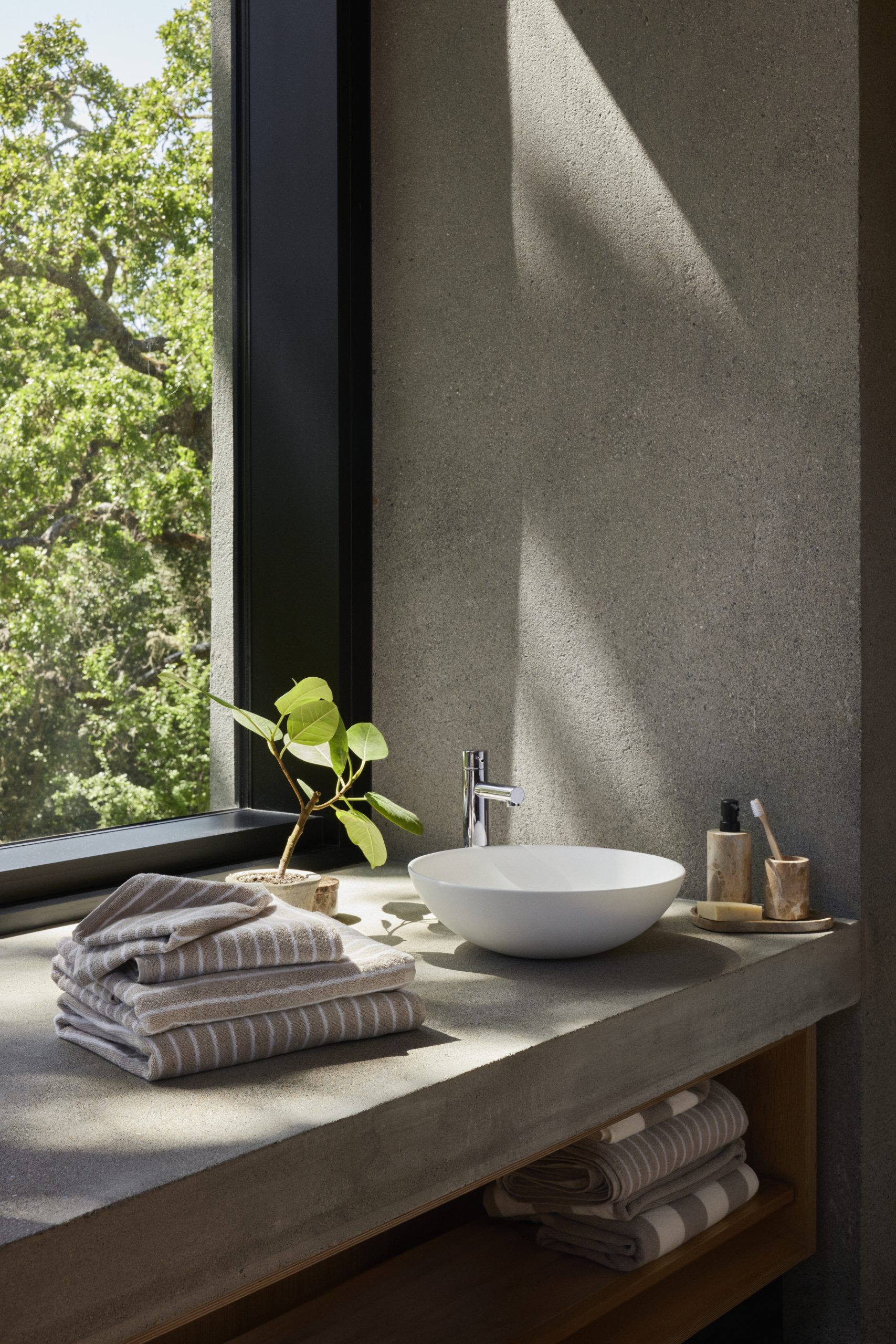 salle de bain béton
