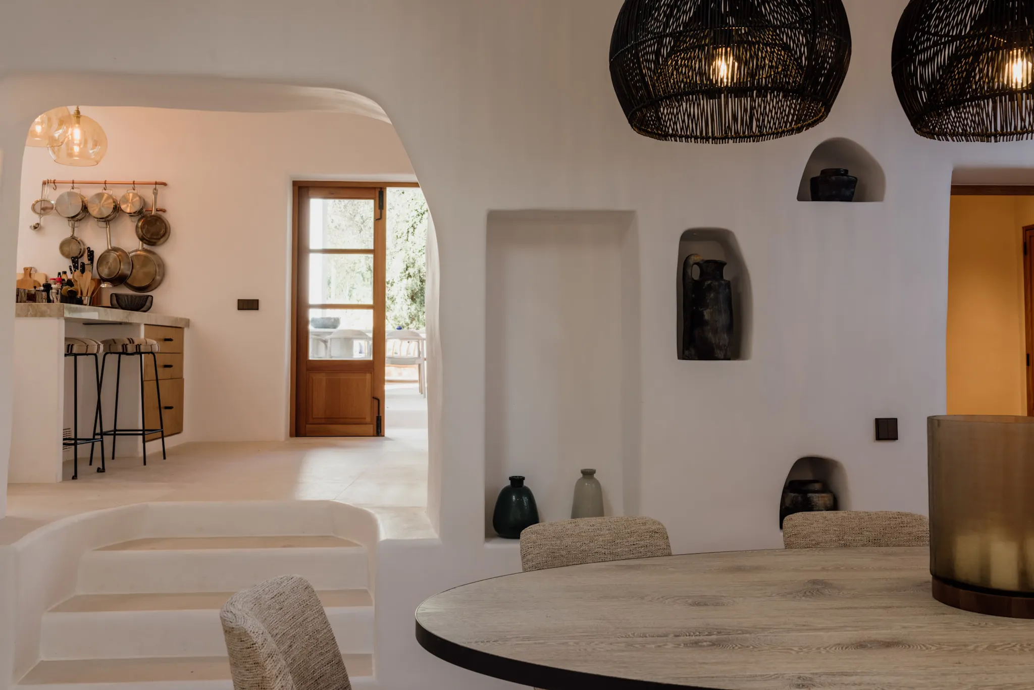 salle à manger décoration rustique chic et naturelle
