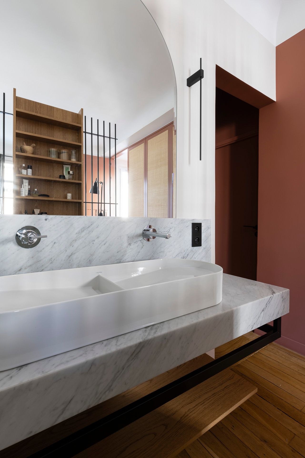 salle de bain appartement haussmannien rénové Paris 