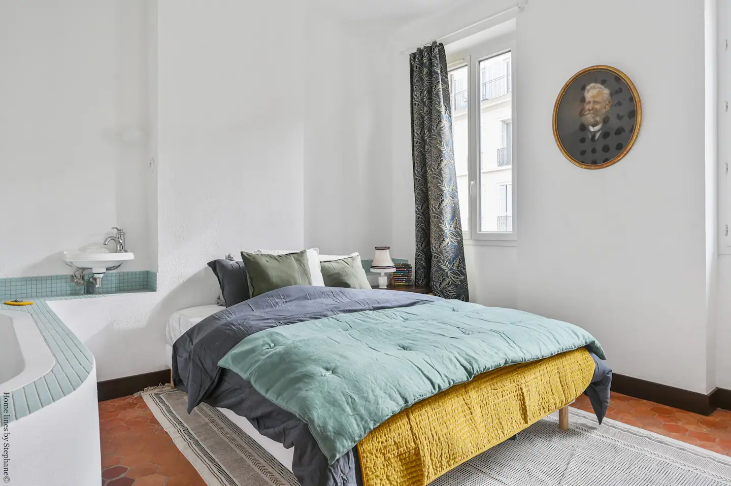 chambre avec baignoire
