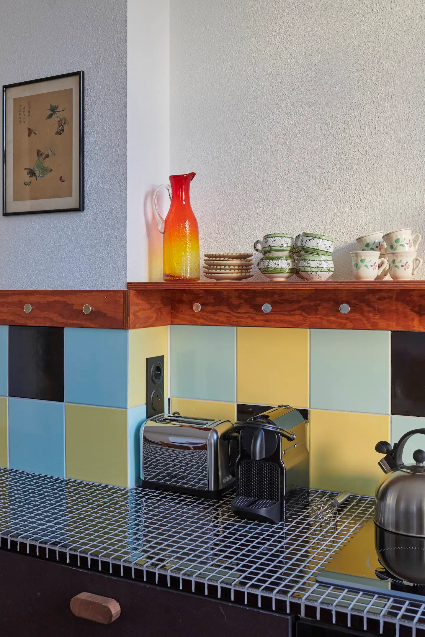 cuisine décoration vintage appartement de 75m2 à Marseille
