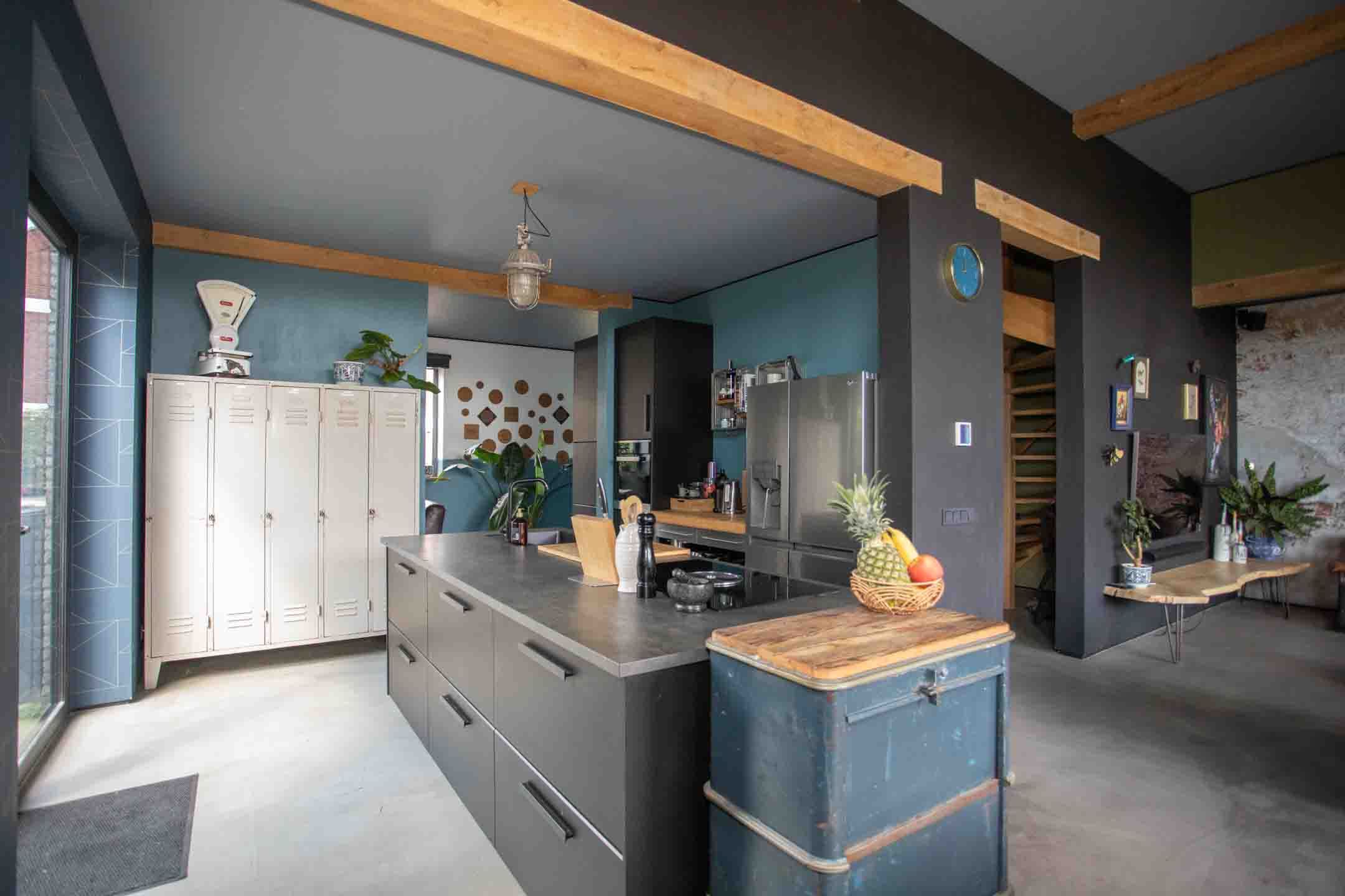 cuisine ouverte avec îlot décoration contemporaine et vintage cuisine ouverte avec îlot décoration contemporaine et vintage