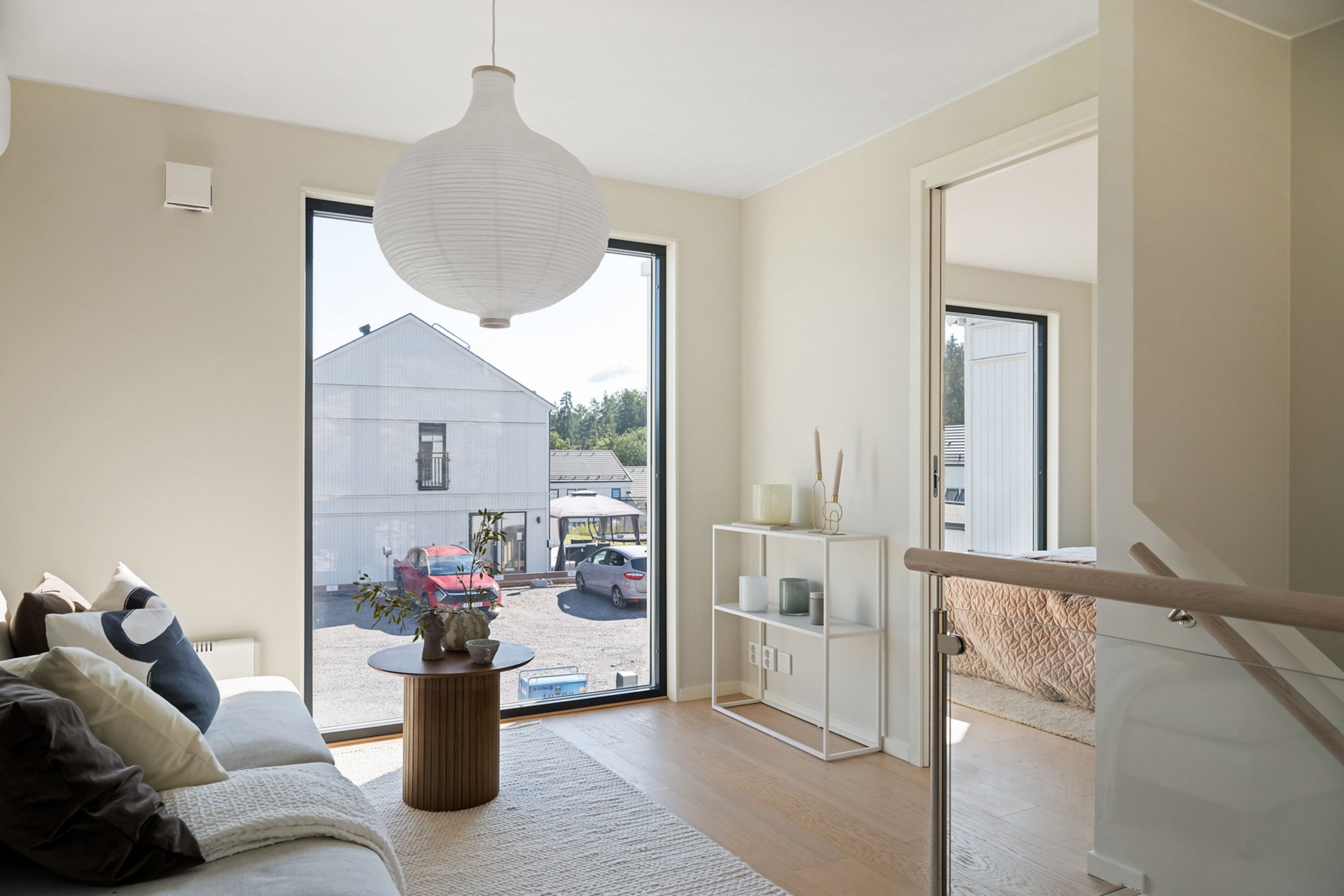 salon avec baie vitrée décoration contemporaine beige petite maison 50m2 salon avec baie vitrée décoration contemporaine beige petite maison 50m2