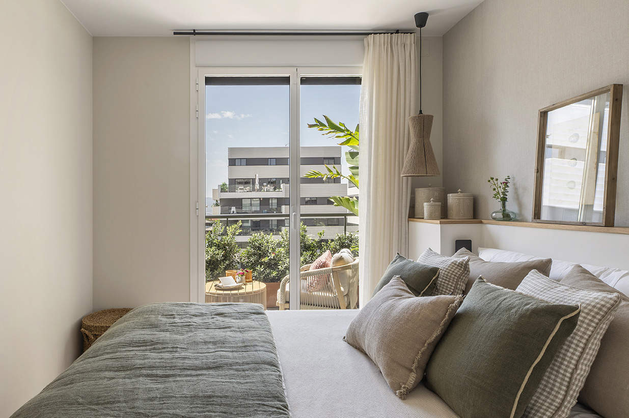 chambre sur terrasse décoration contemporaine beige et naturelle chambre sur terrasse décoration contemporaine beige et naturelle
