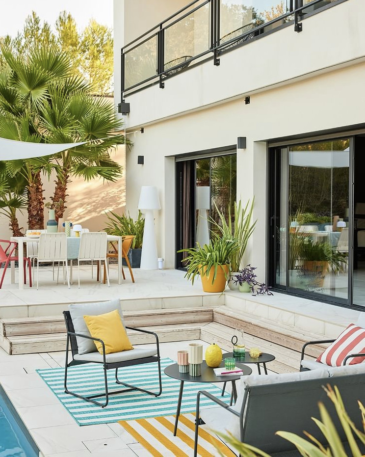 aménagement terrasse Leroy Merlin design et colorée aménagement terrasse Leroy Merlin design et colorée