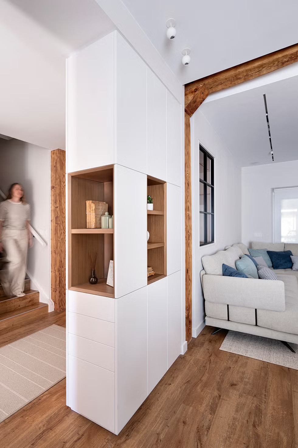 salon avec rangements sur mesure