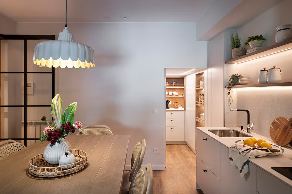 cuisine blanche et bois