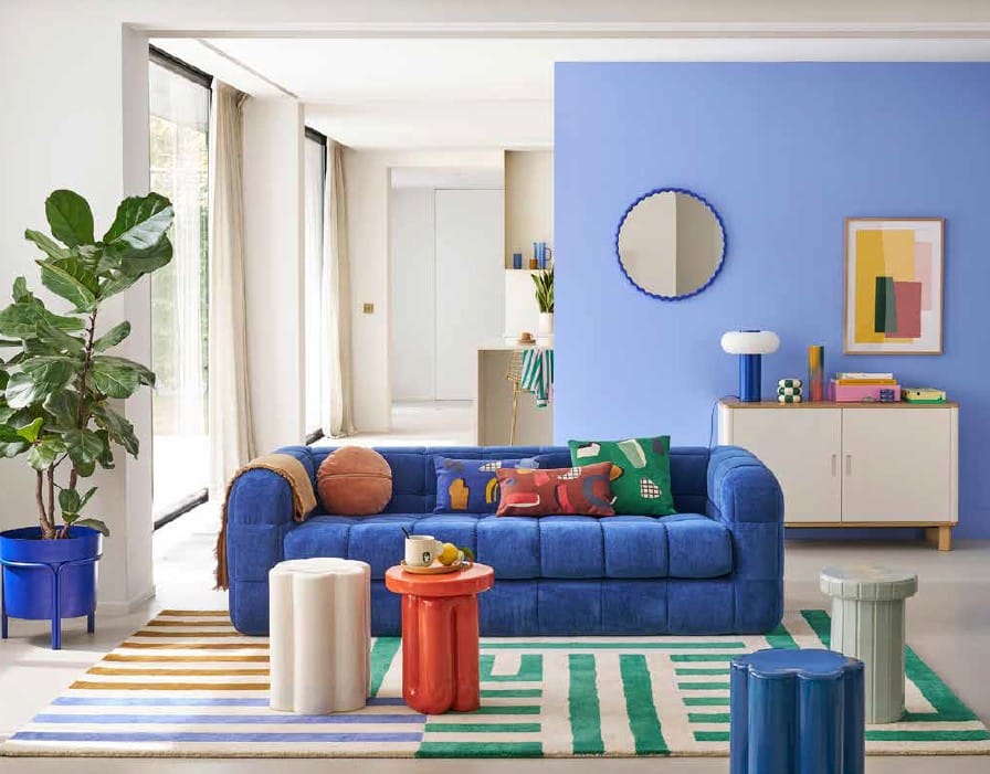 salon canapé bleu catalogue La Redoute Intérieurs 2024 salon canapé bleu catalogue La Redoute Intérieurs 2024