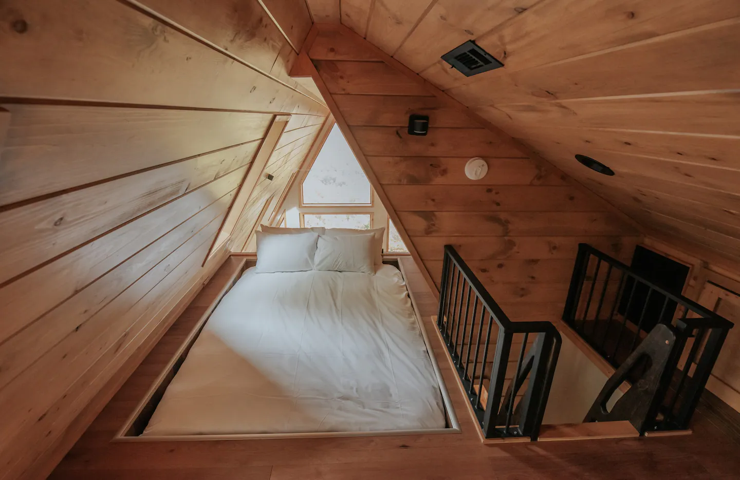 chambre loft maison A-Frame