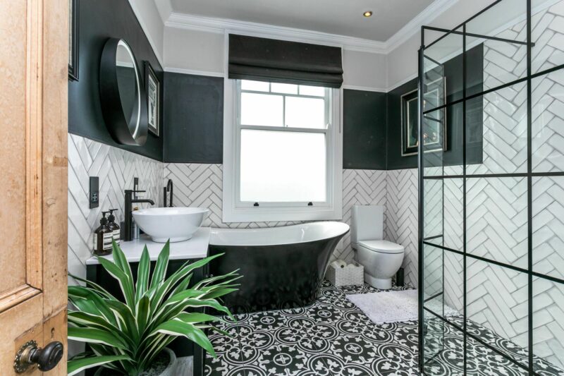 salle de bain rétro