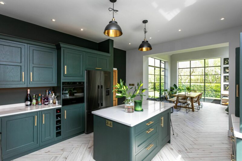 cuisine verte rustique chic