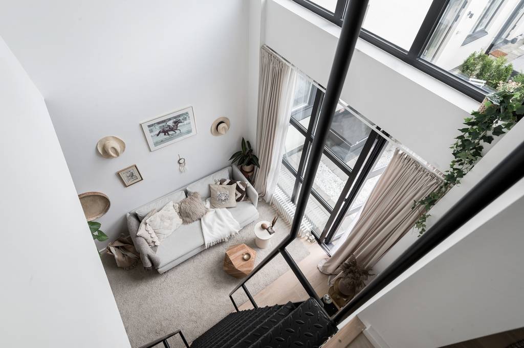 salon décoration scandinave appartement 42m2 avec mezzanine et jardin salon décoration scandinave appartement 42m2 avec mezzanine et jardin