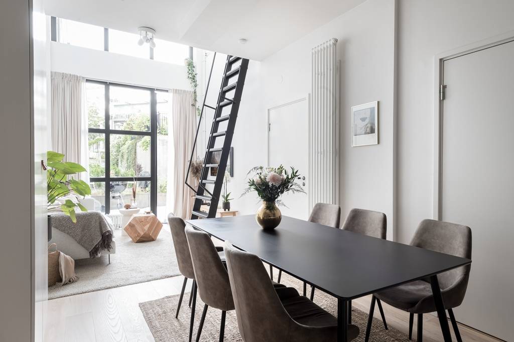 salle à manger décoration scandinave appartement 42m2 avec mezzanine et jardin salle à manger décoration scandinave appartement 42m2 avec mezzanine et jardin