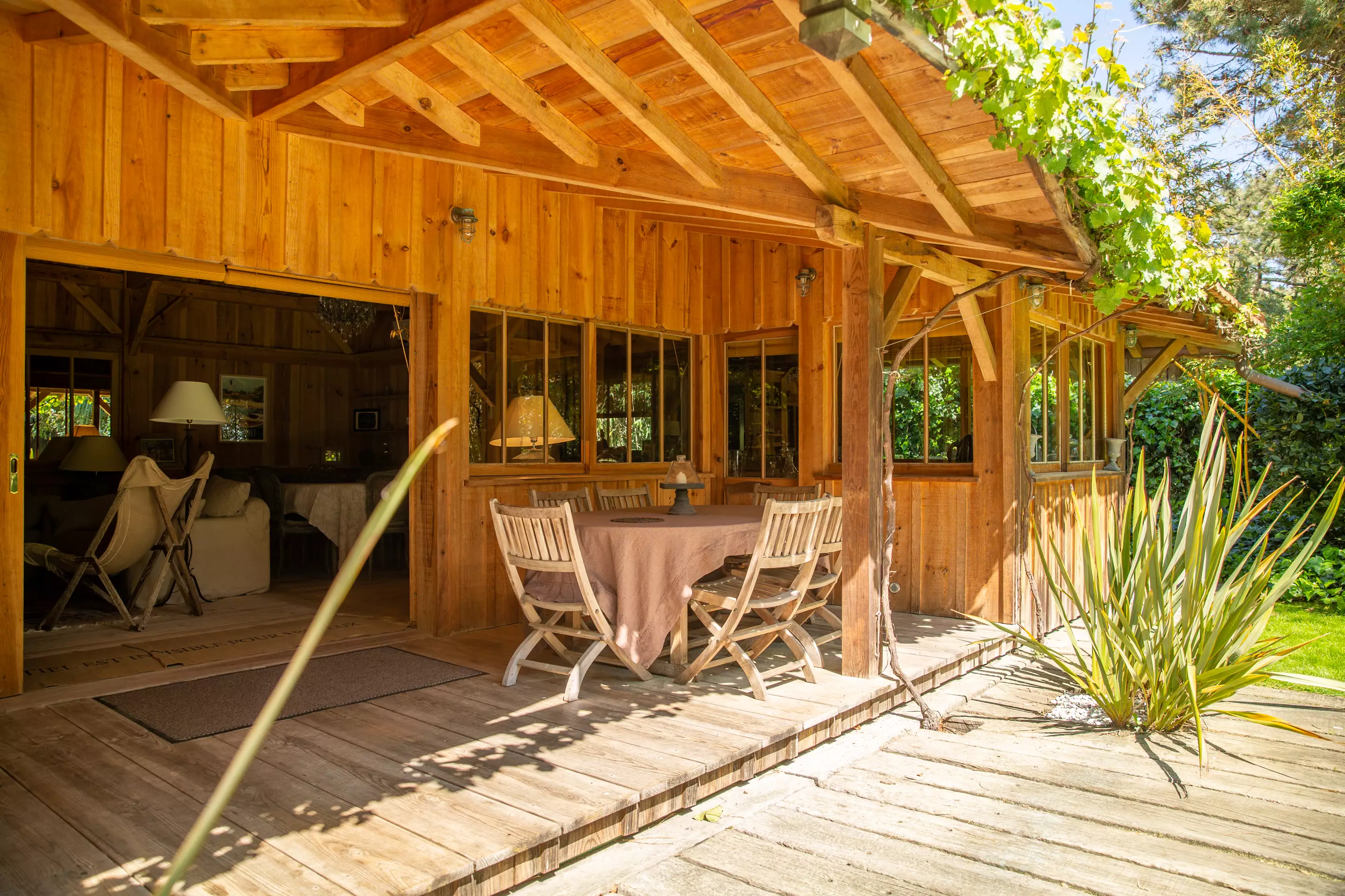 terrasse maison en bois à louer Cap Ferret 