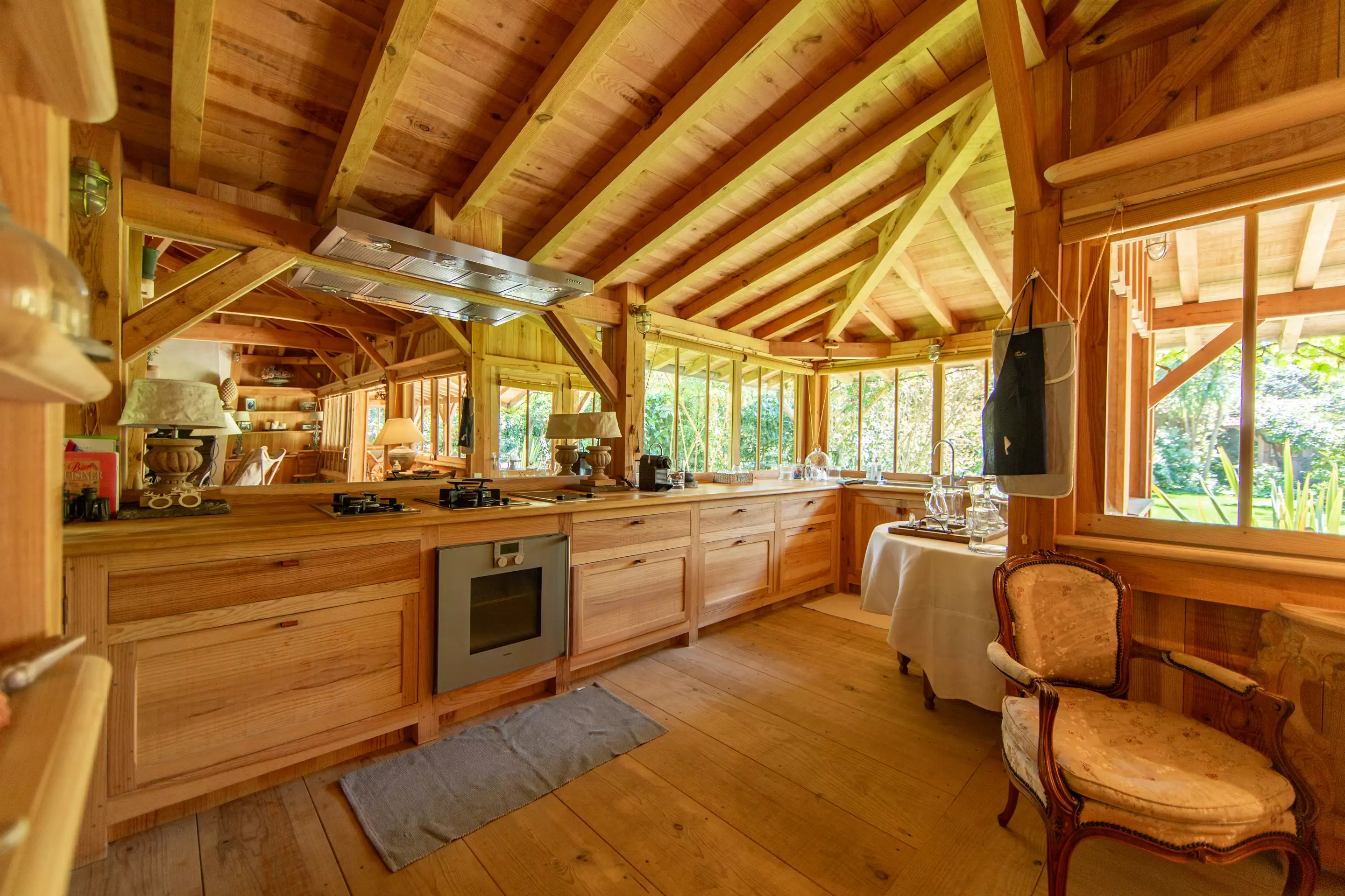 cuisine maison en bois à louer Cap Ferret 