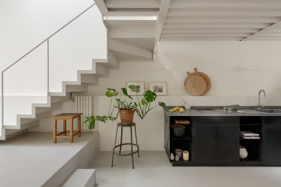 cuisine ouverte sous mezzanine