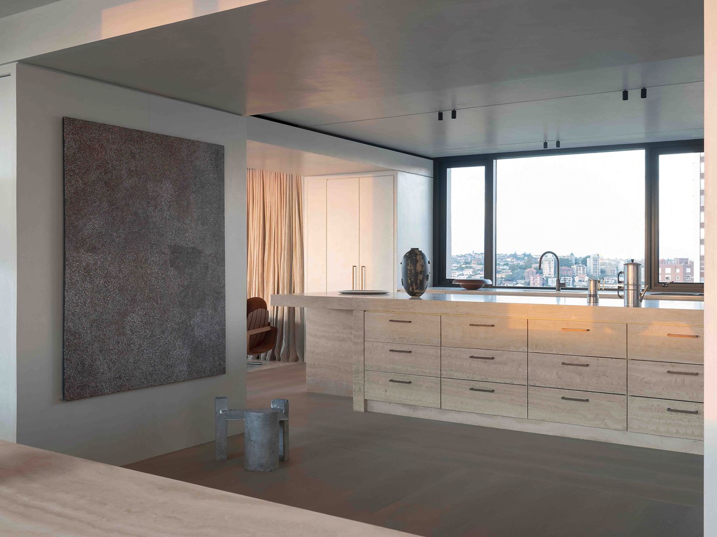cuisine appartement design avec vue sur Sydney cuisine appartement design avec vue sur Sydney