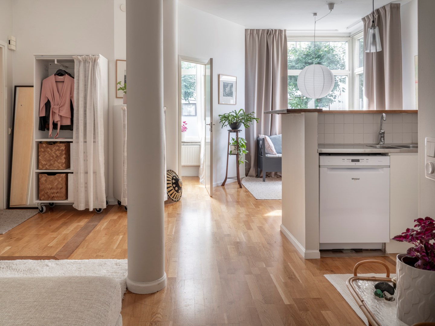 cuisine ouverte et salle à manger deux-pièces 49m2