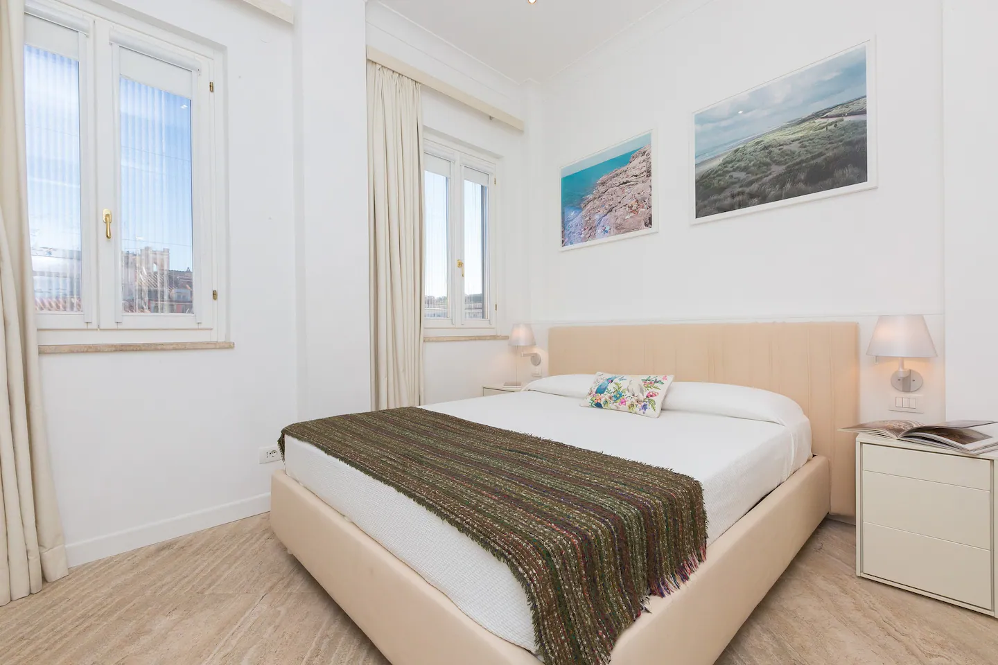 chambre décoration contemporaine appartement Rome chambre décoration contemporaine appartement Rome