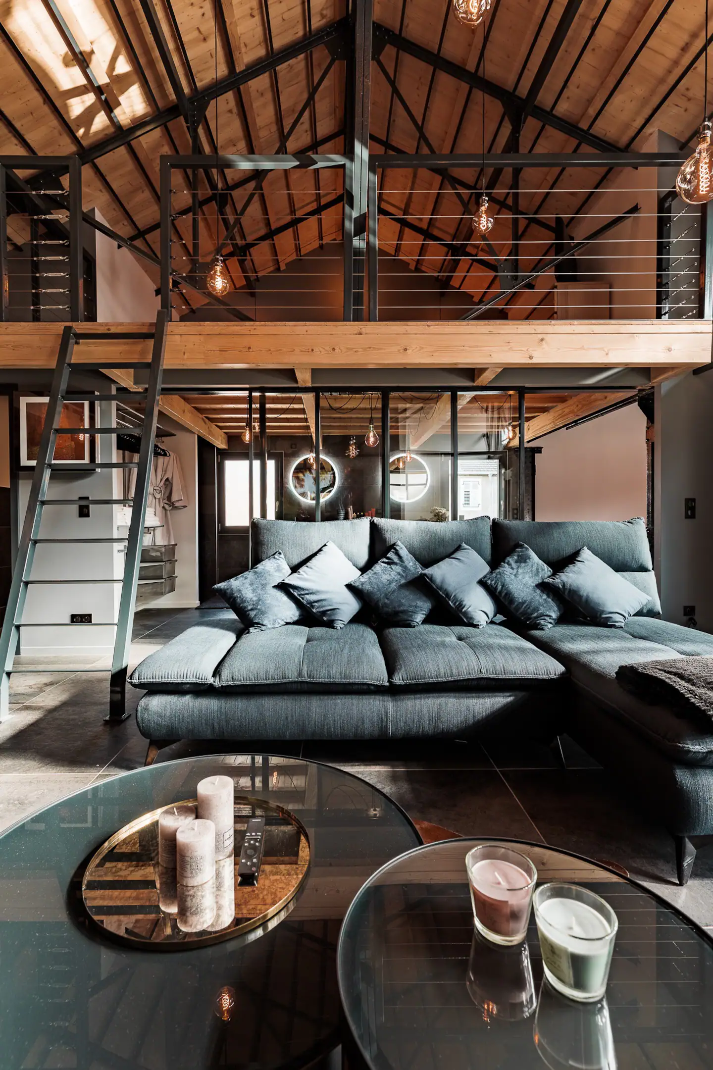 salon loft avec mezzanine salon loft avec mezzanine