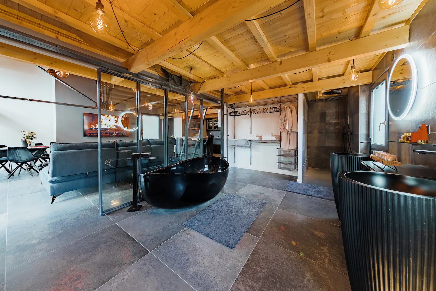salle de bain ouverte design noir salle de bain ouverte design noir