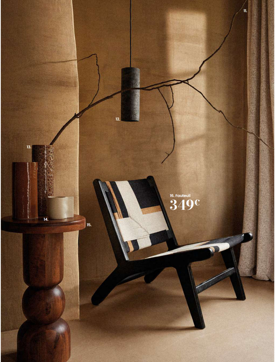 salon murs ocre Nouveau catalogue Maisons du Monde automne/hiver 2024/2025 salon murs ocre Nouveau catalogue Maisons du Monde automne/hiver 2024/2025