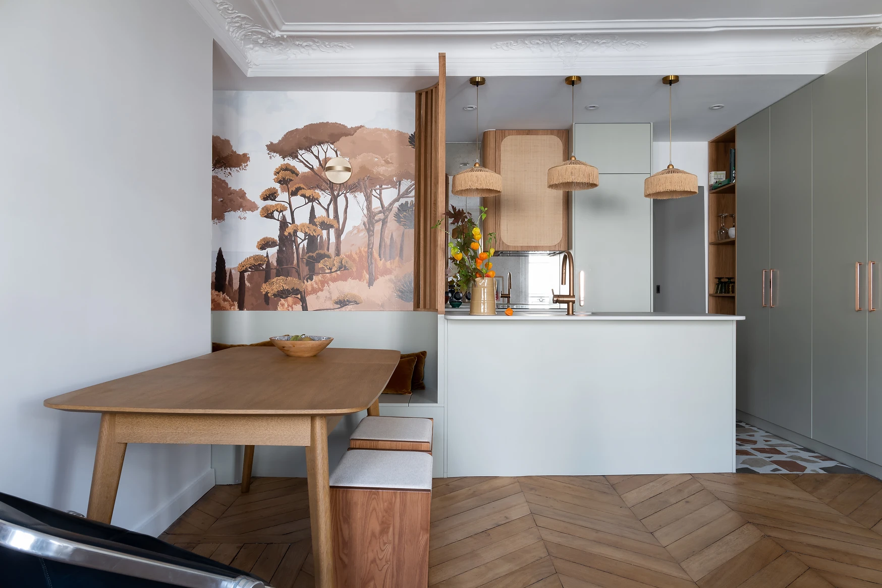 cuisine et coin repas appartement Paris 60m2 cuisine et coin repas appartement Paris 60m2