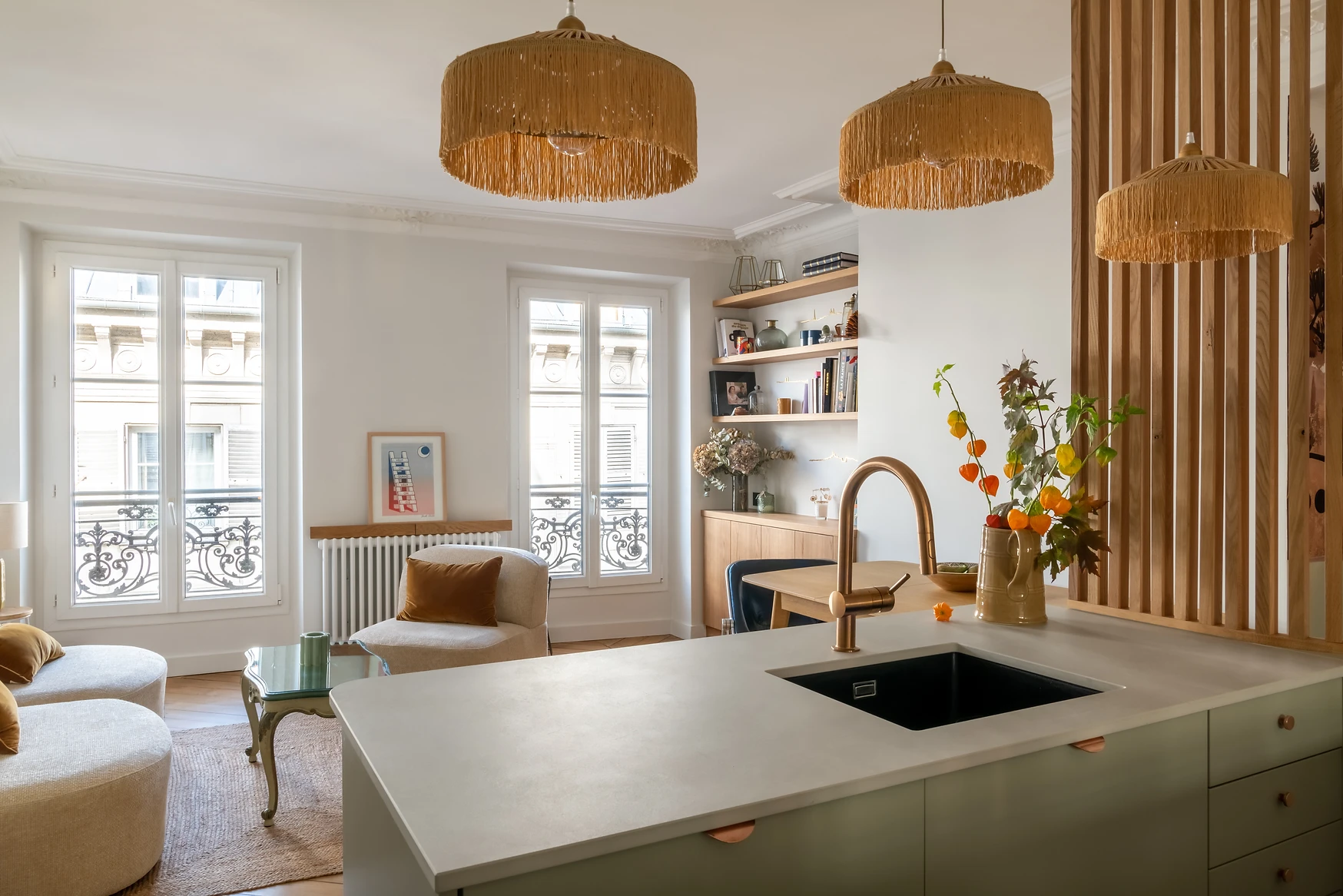cuisine et salon appartement Paris 60m2 cuisine et salon appartement Paris 60m2