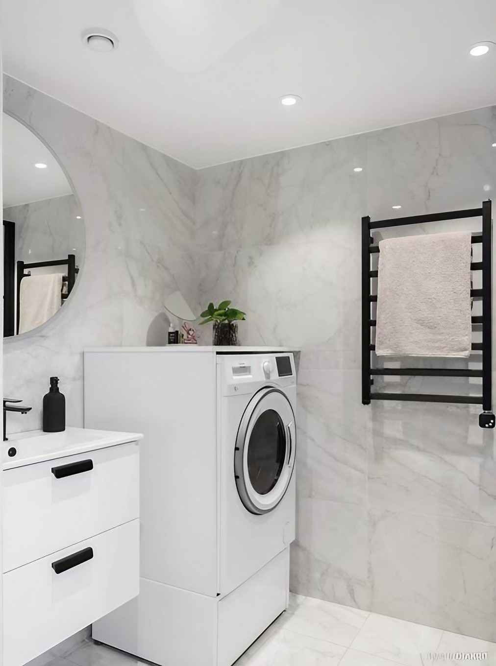 salle de bain design marbre