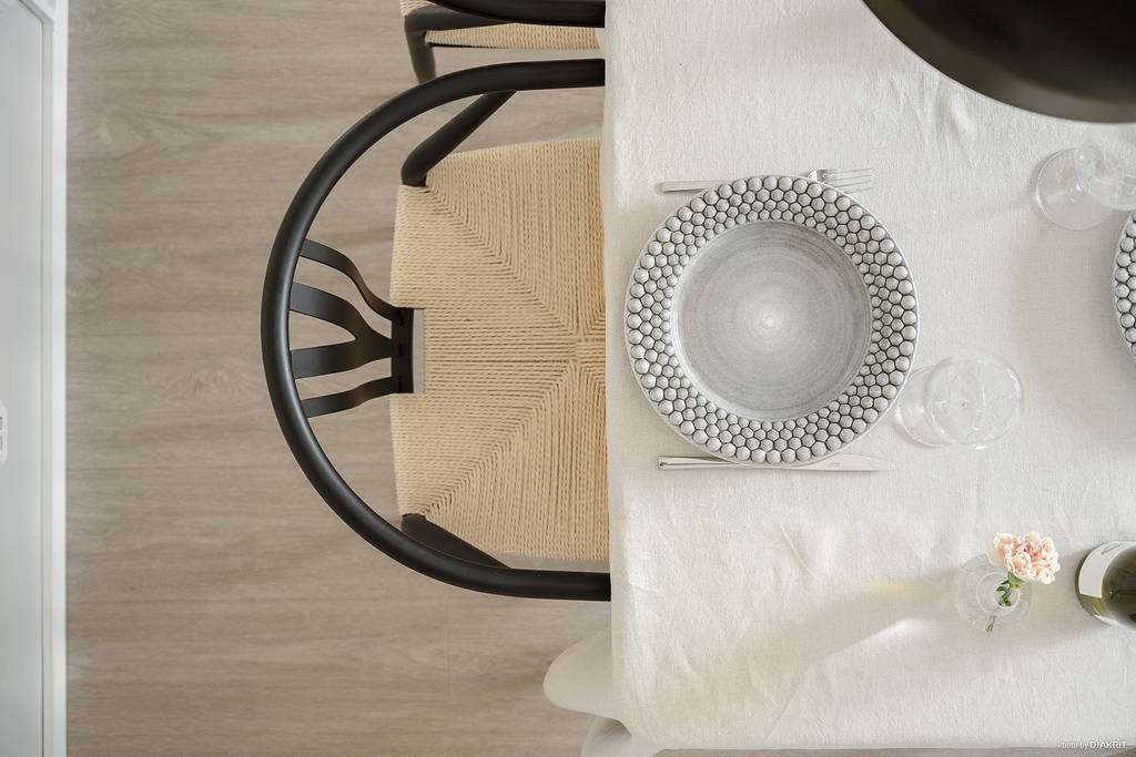 table de salle à manger avec chaise Wishbone
