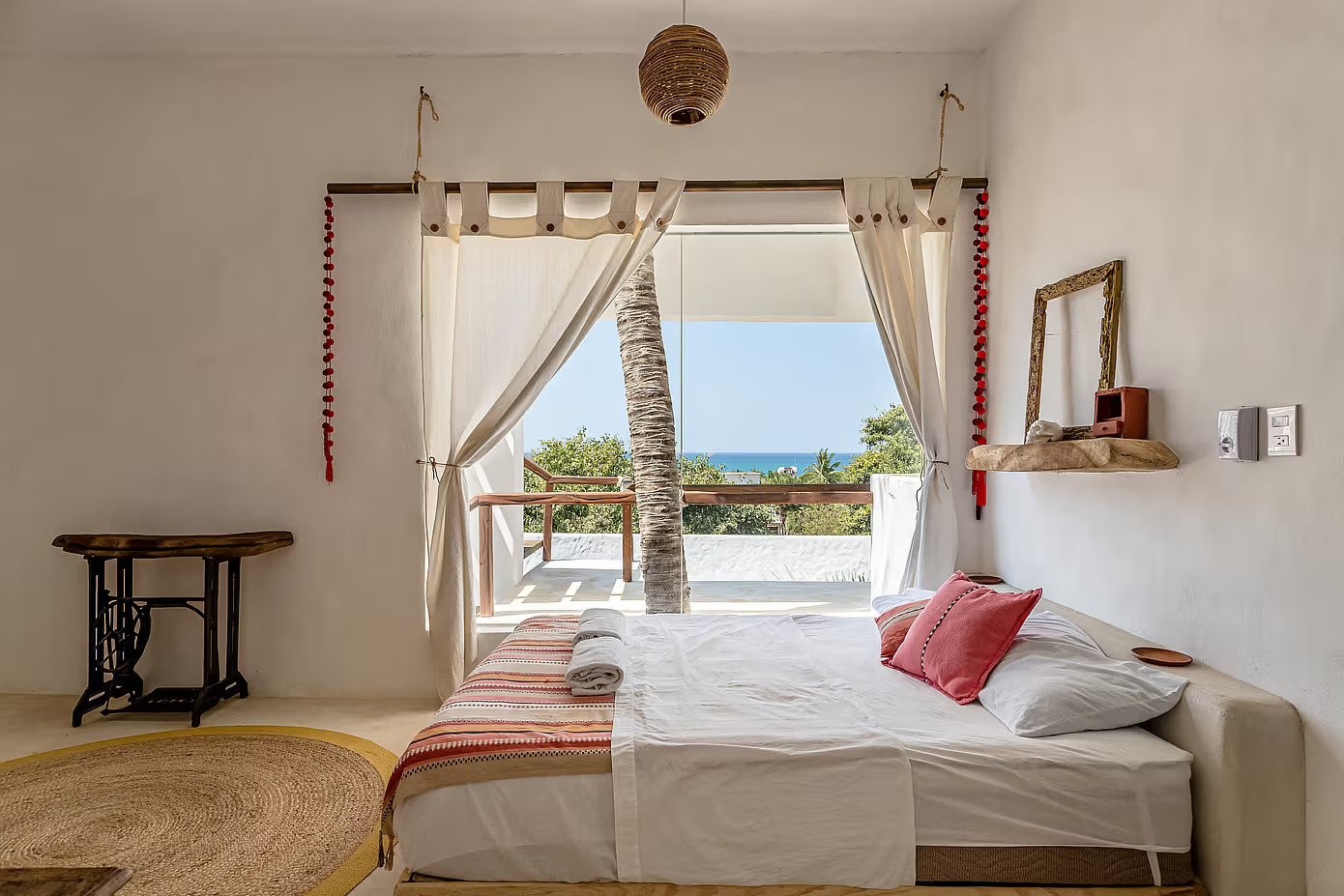 chambre maison de plage Casa Alegria Puerto Escondido Mexique chambre maison de plage Casa Alegria Puerto Escondido Mexique