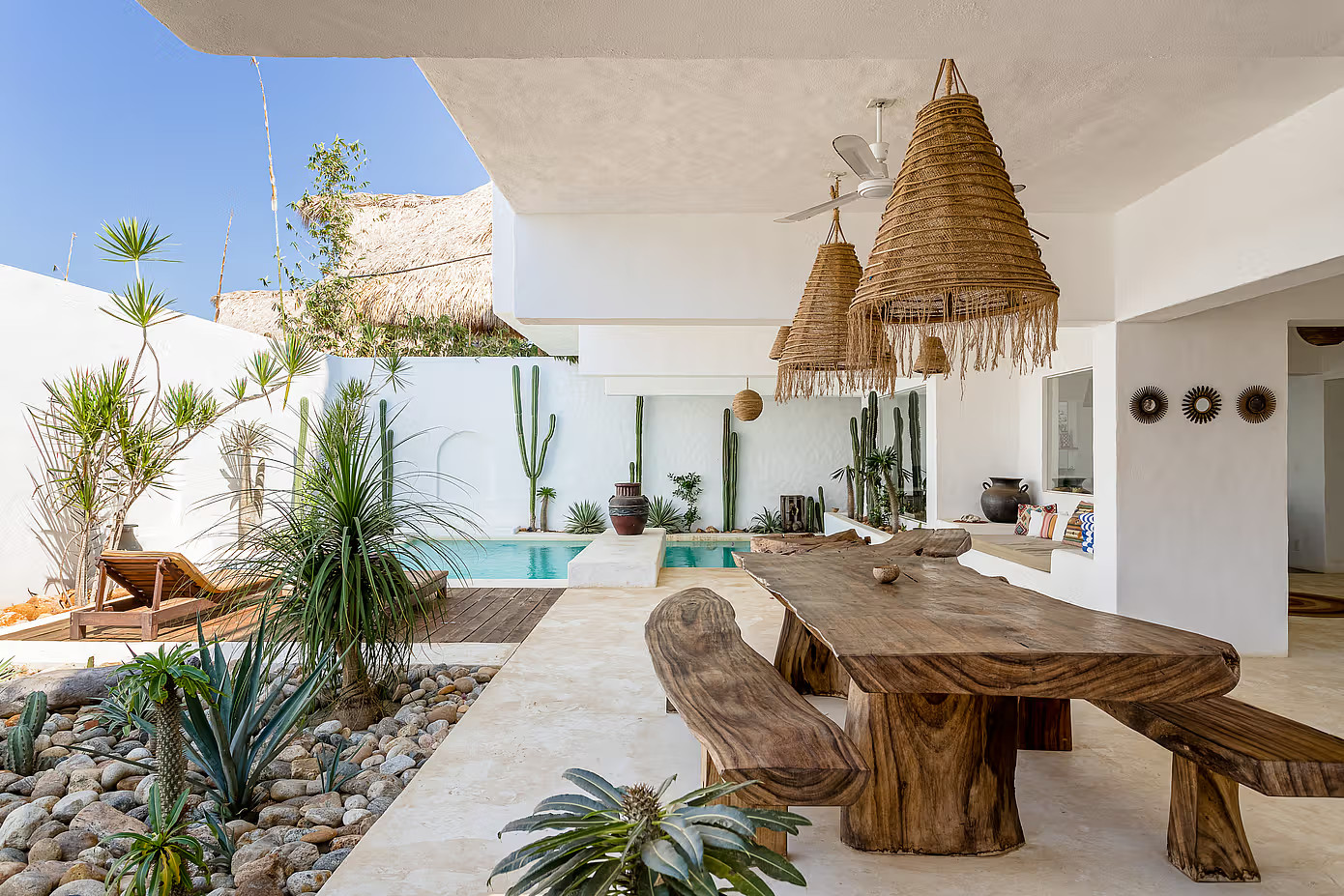 terrasse avec piscine maison de plage Casa Alegria Puerto Escondido Mexique terrasse avec piscine maison de plage Casa Alegria Puerto Escondido Mexique