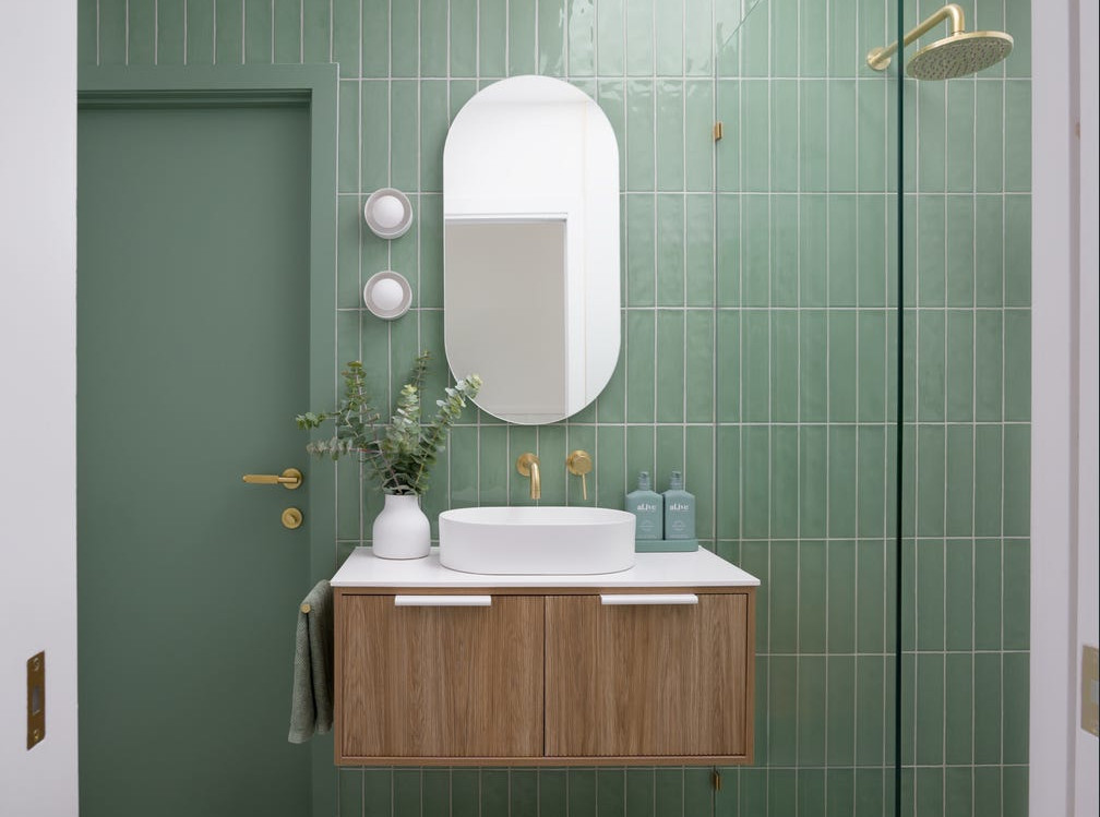 salle de bain verte et bois décoration contemporaine salle de bain verte et bois décoration contemporaine