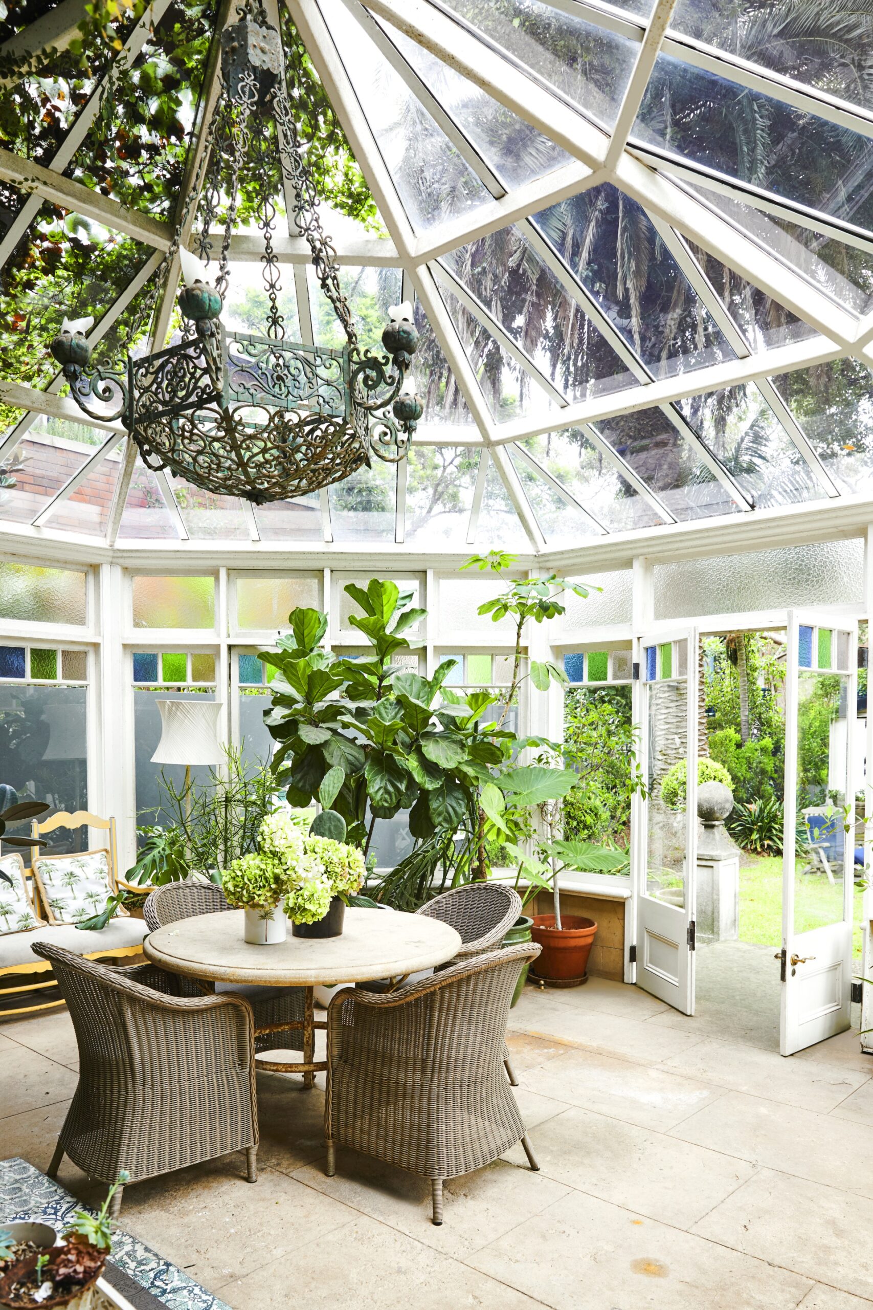 jardin d jardin d'hiver à l'ancienne véranda