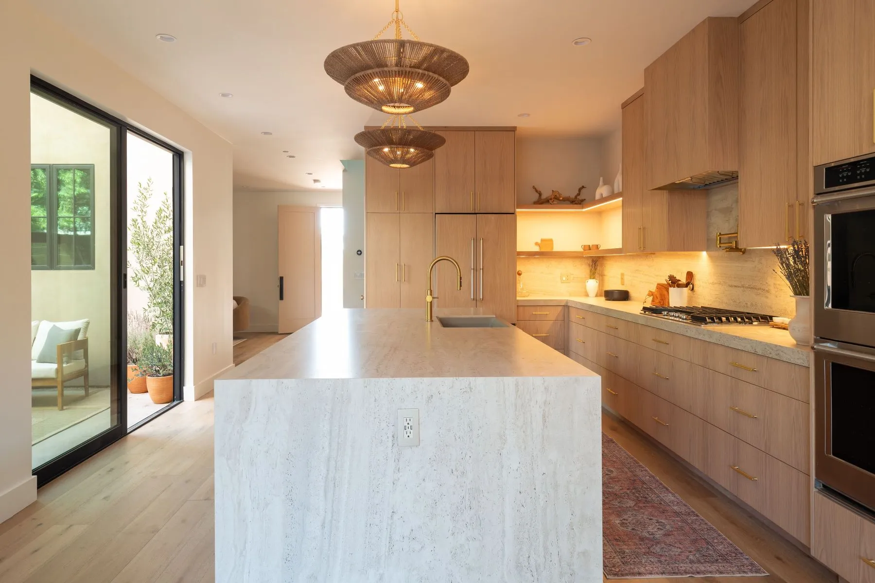 cuisine ouverte maison en bois