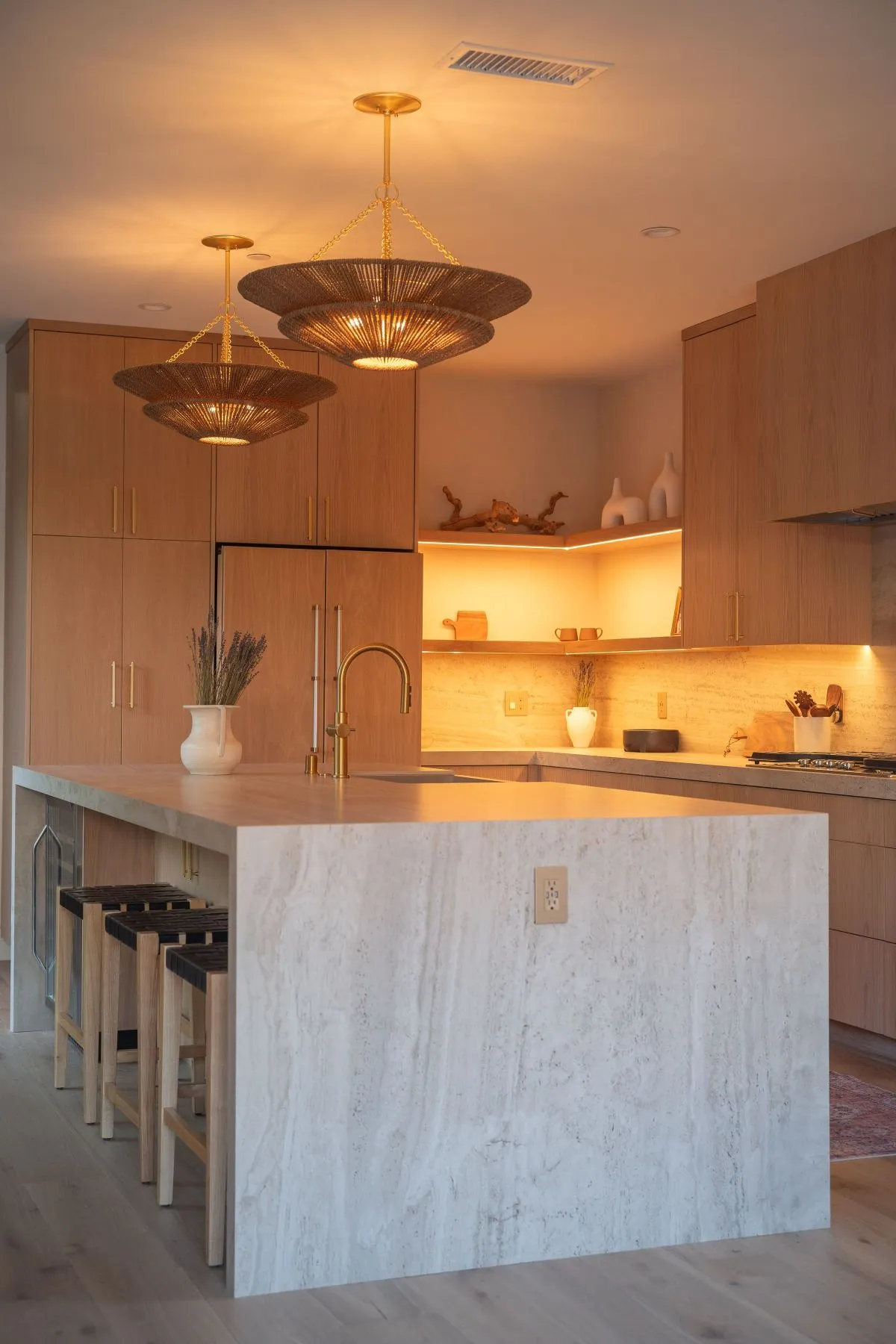 cuisine ouverte maison en bois