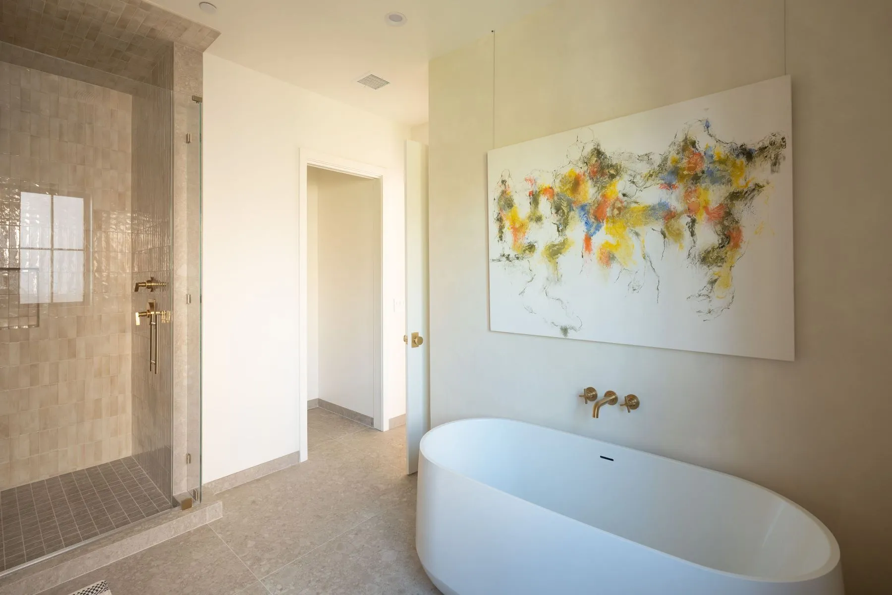 salle de bain baignoire îlot