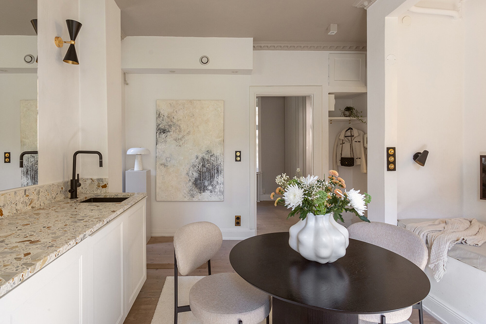 salon avec cuisine ouverte deux-pièces 29m2