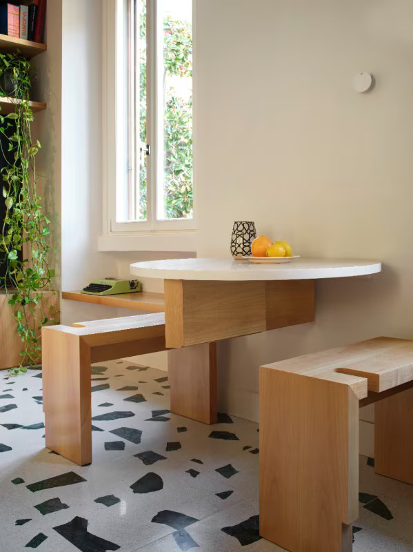 espace repas sol terrazzo studio 21m2 espace repas sol terrazzo studio 21m2